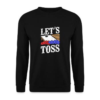 Cornhole Team Bean Bag Player - Unisex Pullover - Schwarz - Vorne - Alina (178cm) & Michal (187cm)