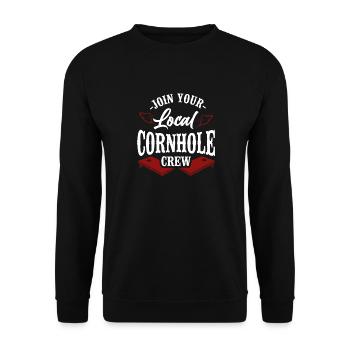 Cornhole Team Bean Bag Player - Unisex Pullover - Schwarz - Vorne - Alina (178cm) & Michal (187cm)