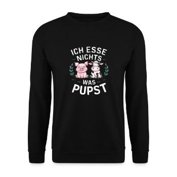Végétarien Végétalien Bien-être animal Droits des animaux Veggie - Sweat-shirt Unisexe - noir - Devant - Alina (178cm) & Michal (187cm)