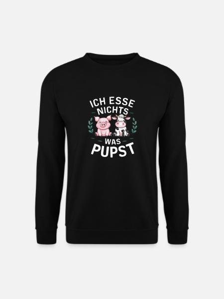 Vegetarier Veganer Tierschutz Tierrecht Veggie - Unisex Pullover - Schwarz