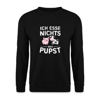Végétarien Végétalien Bien-être animal Droits des animaux Veggie - Sweat-shirt Unisexe - noir - Devant - Alina (178cm) & Michal (187cm)