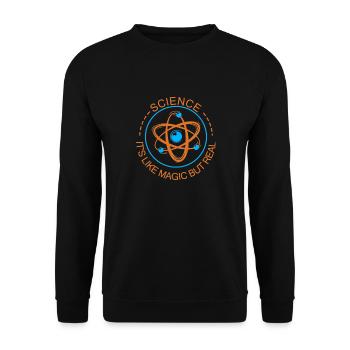 Science it's like Magic but real Scientist - Unisex Pullover - Schwarz - Vorne - Alina (178cm) & Michal (187cm)