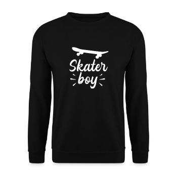 Skater Boy Garçon Skateboard Skater Planche Skate - Unisex Pullover - Schwarz - Vorne - Alina (178cm) & Michal (187cm)
