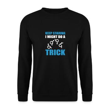 Wheelchair - Unisex Sweatshirt - black - Front - Alina (178cm) & Michal (187cm)
