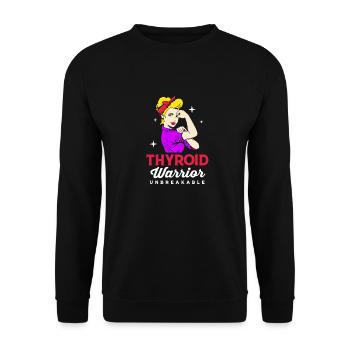 Thyroid cancer - Unisex Sweatshirt - black - Front - Alina (178cm) & Michal (187cm)