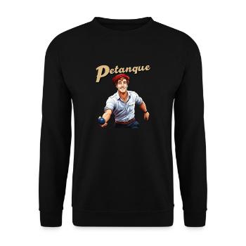 Petanque Man - Unisex Sweatshirt - black - Front - Alina (178cm) & Michal (187cm)