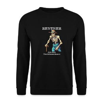 RENTNER JOB ohne Überlebenschance - Unisex Pullover - Schwarz - Vorne - Alina (178cm) & Michal (187cm)