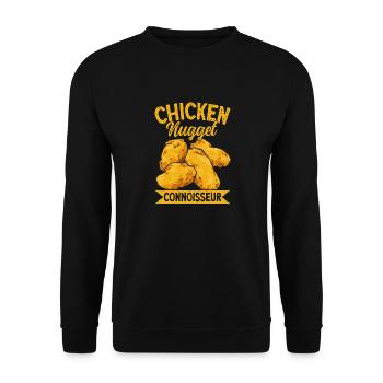 Chicken Nugget Liebhaber Chicken Nuggets - Unisex Pullover - Schwarz - Vorne - Alina (178cm) & Michal (187cm)