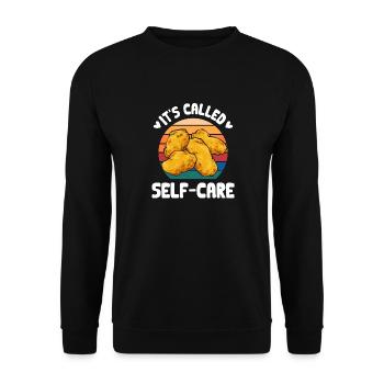 Chicken Nugget Liebhaber Chicken Nuggets - Unisex Pullover - Schwarz - Vorne - Alina (178cm) & Michal (187cm)