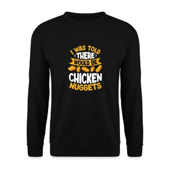 Chicken Nugget Liebhaber Chicken Nuggets - Unisex Pullover - Schwarz - Vorne - Alina (178cm) & Michal (187cm)