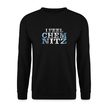 JE ME SENS CHEMNITZ - Sweat-shirt Unisexe - noir - Devant - Alina (178cm) & Michal (187cm)