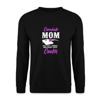 Joueur de sac de haricots de l’équipe Cornhole - Sweat-shirt Unisexe - noir - Devant - Alina (178cm) & Michal (187cm)