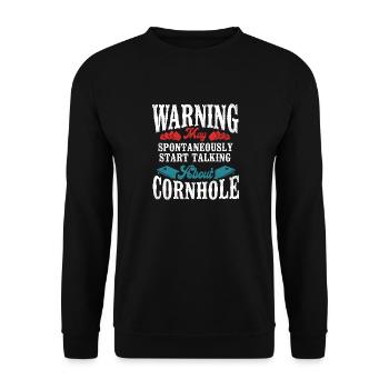 Cornhole Team Bean Bag Player - Unisex Pullover - Schwarz - Vorne - Alina (178cm) & Michal (187cm)