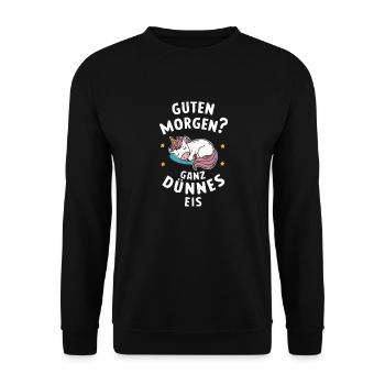 Unicorn Unicorns Mythical Creatures Mystical - Unisex Sweatshirt - black - Front - Alina (178cm) & Michal (187cm)