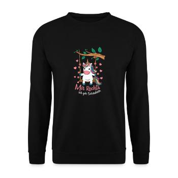 Unicorn Unicorns Mythical Creatures Mystical - Unisex Sweatshirt - black - Front - Alina (178cm) & Michal (187cm)