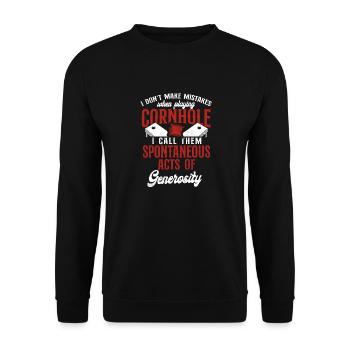 Joueur de sac de haricots de l’équipe Cornhole - Sweat-shirt Unisexe - noir - Devant - Alina (178cm) & Michal (187cm)