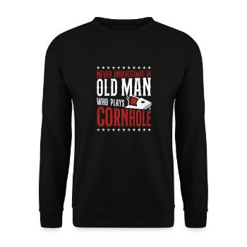 Joueur de sac de haricots de l’équipe Cornhole - Sweat-shirt Unisexe - noir - Devant - Alina (178cm) & Michal (187cm)