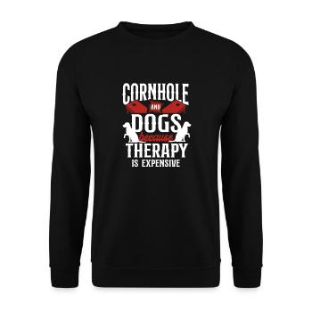 Cornhole Team Bean Bag Player - Unisex Pullover - Schwarz - Vorne - Alina (178cm) & Michal (187cm)