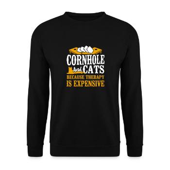 Joueur de sac de haricots de l’équipe Cornhole - Sweat-shirt Unisexe - noir - Devant - Alina (178cm) & Michal (187cm)