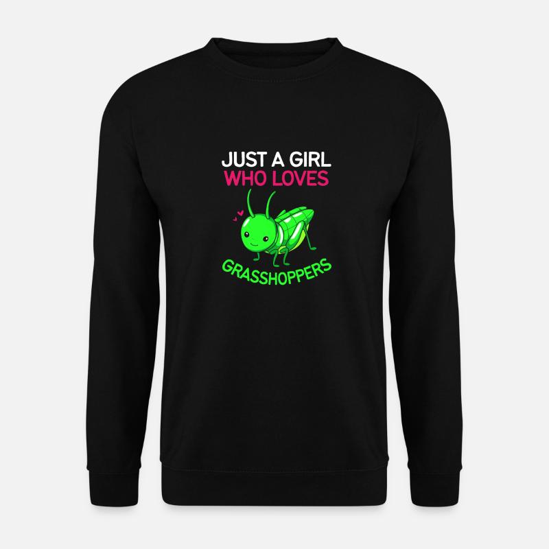 Grashüpfer Heuschrecke - Unisex Pullover - Schwarz