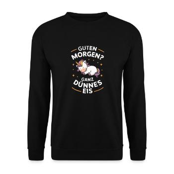 Unicorn Unicorns Mythical Creatures Mystical - Unisex Sweatshirt - black - Front - Alina (178cm) & Michal (187cm)