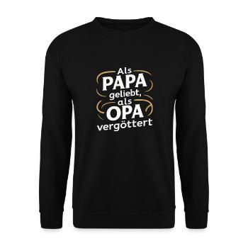 Dad Dad Father's Day - Unisex Sweatshirt - black - Front - Alina (178cm) & Michal (187cm)