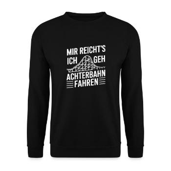 Roller Coaster Amusement Park Roller Coaster - Unisex Sweatshirt - black - Front - Alina (178cm) & Michal (187cm)