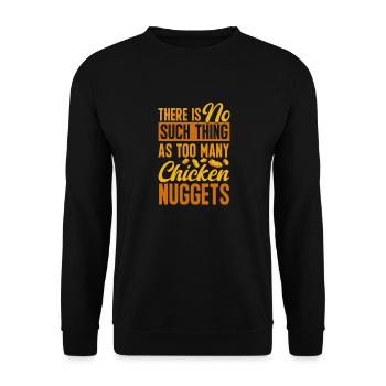 Chicken Nugget Liebhaber Chicken Nuggets - Unisex Pullover - Schwarz - Vorne - Alina (178cm) & Michal (187cm)