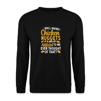 Nuggets de poulet Nuggets de poulet - Sweat-shirt Unisexe - noir - Devant - Alina (178cm) & Michal (187cm)