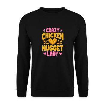 Chicken Nugget Lover Chicken Nuggets - Unisex Sweatshirt - black - Front - Alina (178cm) & Michal (187cm)