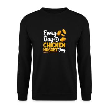 Chicken Nugget Liebhaber Chicken Nuggets - Unisex Pullover - Schwarz - Vorne - Alina (178cm) & Michal (187cm)