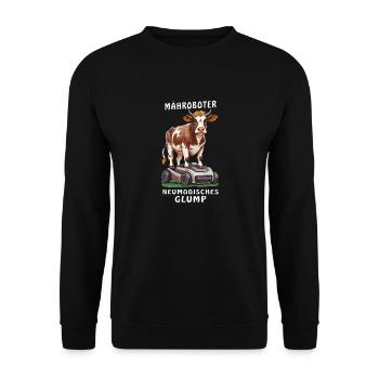 ROBOT TONDEUSE VACHE NEWFANGLED GLUMP - Sweat-shirt Unisexe - noir - Devant - Alina (178cm) & Michal (187cm)