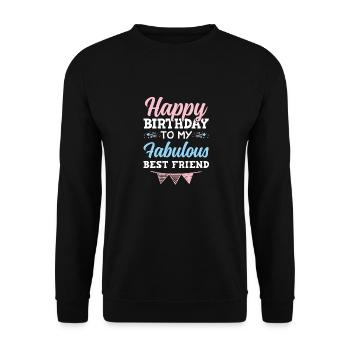 joyeux anniversaire mon ami - Sweat-shirt Unisexe - noir - Devant - Alina (178cm) & Michal (187cm)