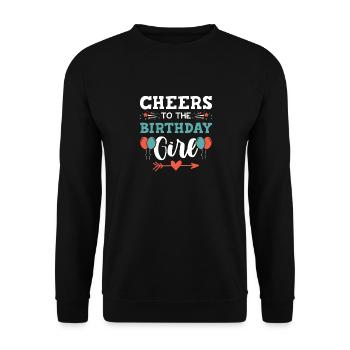 fille dont c'est l'anniversaire - Sweat-shirt Unisexe - noir - Devant - Alina (178cm) & Michal (187cm)