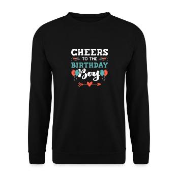 birthday boy - Unisex Pullover - Schwarz - Vorne - Alina (178cm) & Michal (187cm)