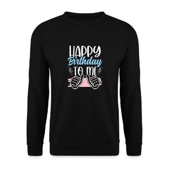 anniversaire pour moi - Sweat-shirt Unisexe - noir - Devant - Alina (178cm) & Michal (187cm)
