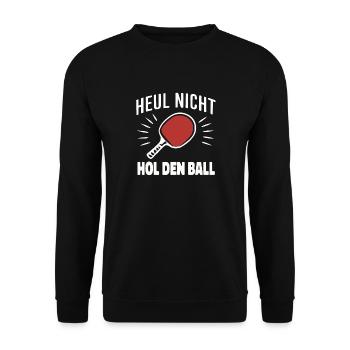 Table tennis Table tennis player - Unisex Sweatshirt - black - Front - Alina (178cm) & Michal (187cm)