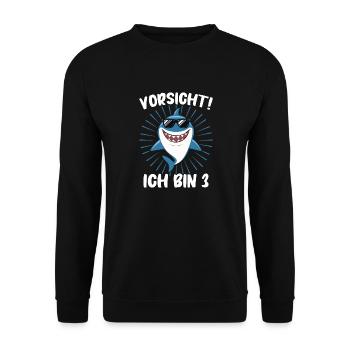 Birthday Gift 3 Years Children's Birthday - Unisex Sweatshirt - black - Front - Alina (178cm) & Michal (187cm)