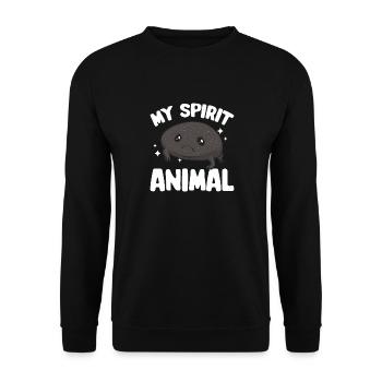 Black Rain Frog Breviceps Fuscus Frog - Unisex Sweatshirt - black - Front - Alina (178cm) & Michal (187cm)