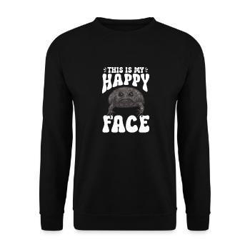 Black Rain Frog Breviceps Fuscus Frog - Unisex Sweatshirt - black - Front - Alina (178cm) & Michal (187cm)