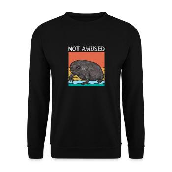 Black Rain Frog Breviceps Fuscus Frog - Unisex Sweatshirt - black - Front - Alina (178cm) & Michal (187cm)