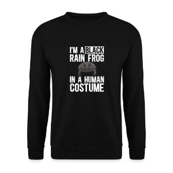 Black Rain Frog Breviceps Fuscus Frog - Unisex Sweatshirt - black - Front - Alina (178cm) & Michal (187cm)