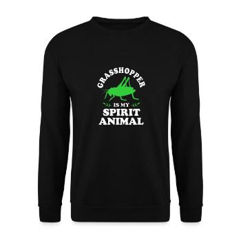 Grasshopper - Unisex Sweatshirt - black - Front - Alina (178cm) & Michal (187cm)