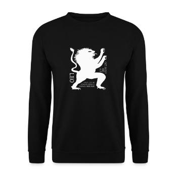 Leo Zodiac Facts Birthday Gift - Unisex Sweatshirt - black - Front - Alina (178cm) & Michal (187cm)