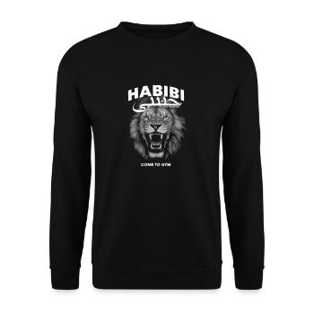 Habibi Lion - Motivation pour la salle de sport - Sweat-shirt Unisexe - noir - Devant - Alina (178cm) & Michal (187cm)