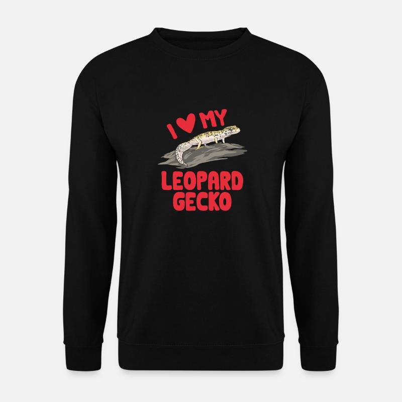 Leopardgecko Reptil Haustier Gecko - Unisex Pullover - Schwarz