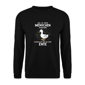 Mallard, Duck Birds, Duck, Dark Duck, Bird - Unisex Sweatshirt - black - Front - Alina (178cm) & Michal (187cm)