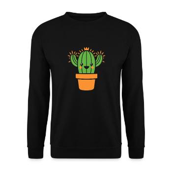Kaktus - Unisex Pullover - Schwarz - Vorne - Alina (178cm) & Michal (187cm)