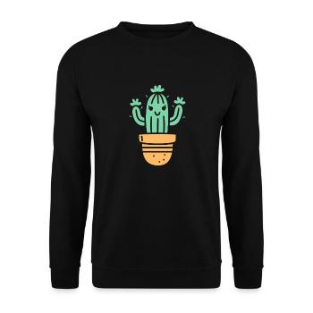Kaktus - Unisex Pullover - Schwarz - Vorne - Alina (178cm) & Michal (187cm)