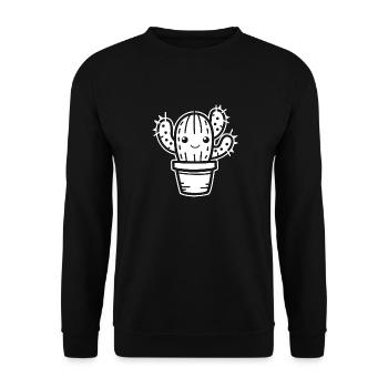 Kaktus - Unisex Pullover - Schwarz - Vorne - Alina (178cm) & Michal (187cm)